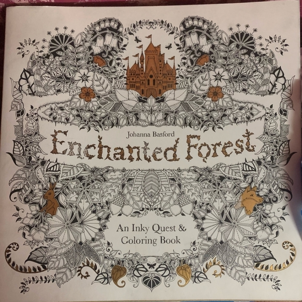 Enchanted Forest: An Inky Quest & Coloring Book